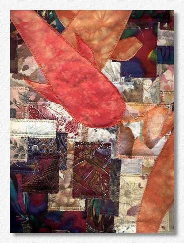 detail close-up of quilt